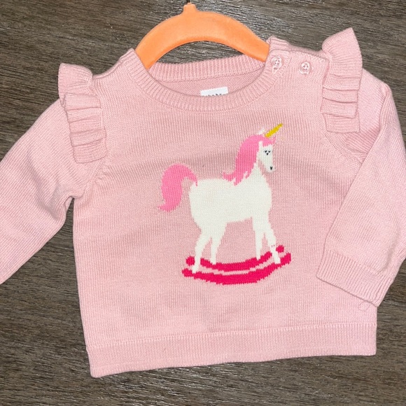 Gap Baby Girls Unicorn Sweater With 